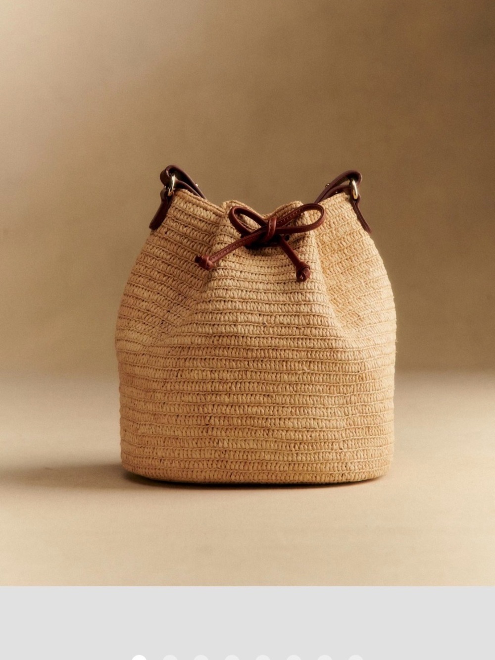Sezane Farrow Raffia Bag - Picture 2 of 11